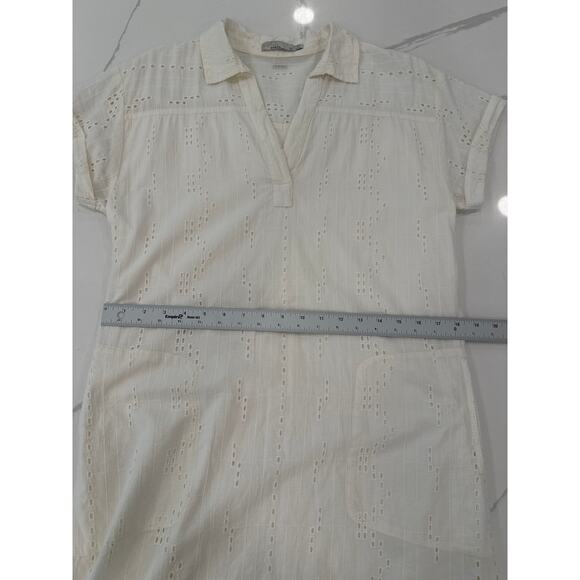 Prana Cream Ladyland Eyelet Dress Sz Medium - Picture 15 of 16